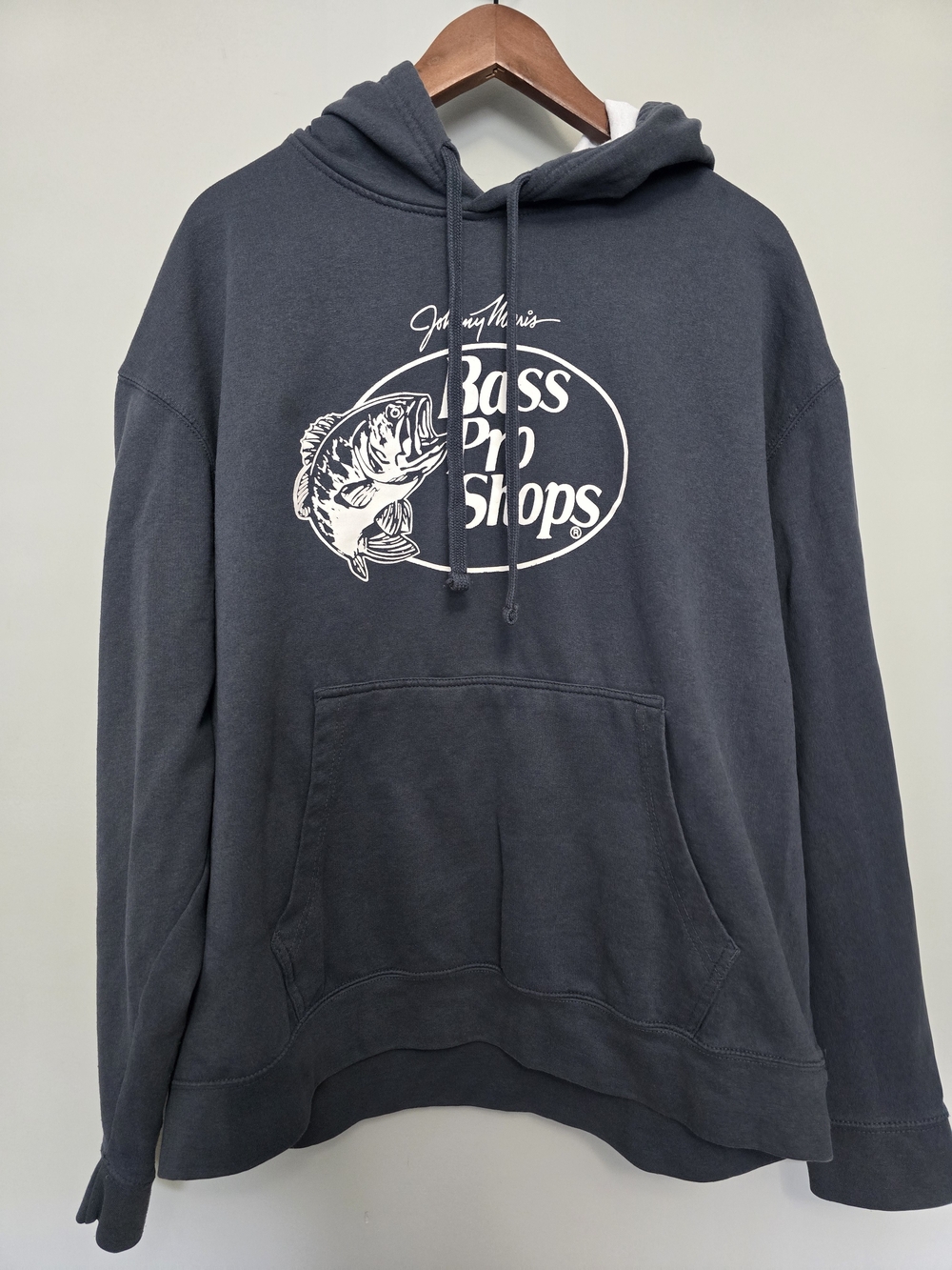 Bass Pro Shops Men's Pullover Hoodie with White Logo Size XL
